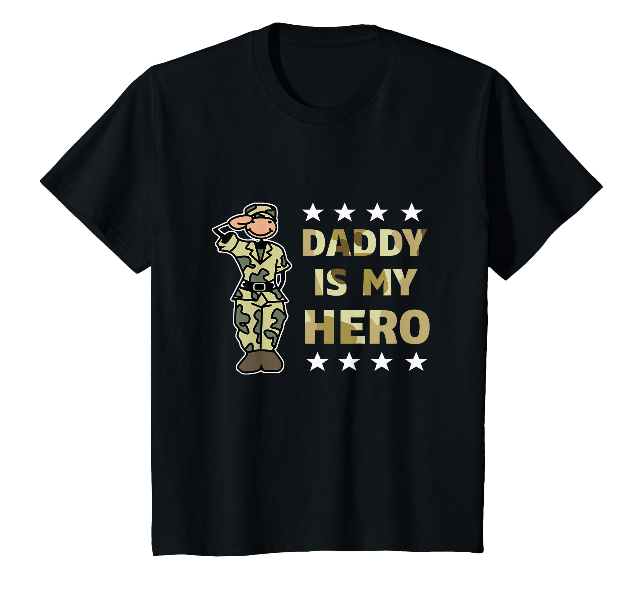 Daddy Is My Hero Military T-Shirt - Trendy Graphic for Adults - T-Shirt, Sweatshirt, Hoodie
