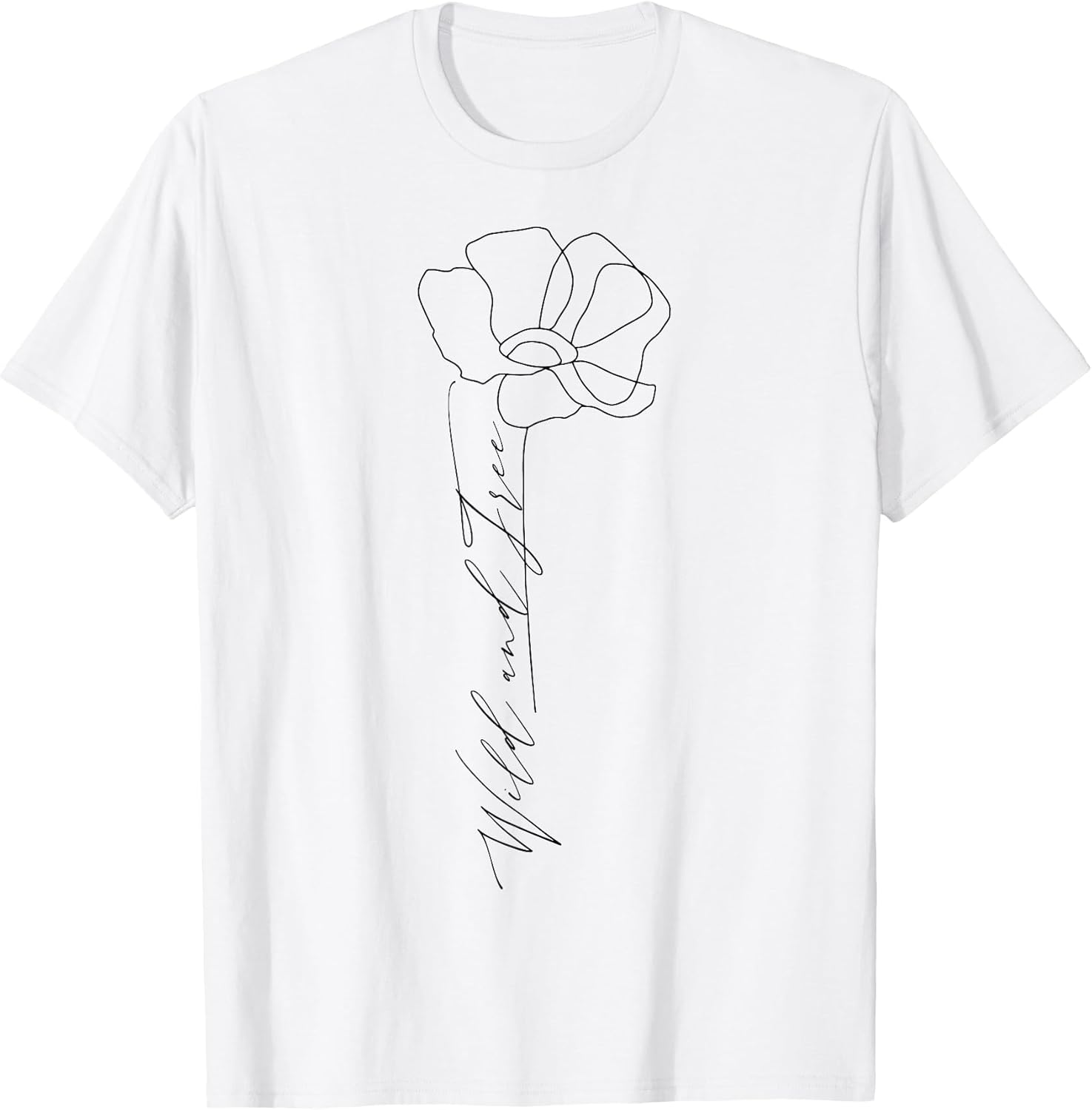 Inspirational Saying Wild and Free Wildflower - Adult & Kids T-Shirts, Sweatshirts & Hoodies apparel design preview 1
