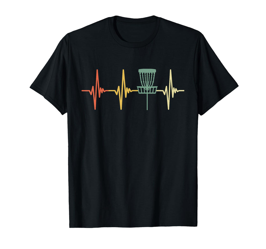 Disc Golf Heartbeat Gift Disc Golf T-Shirt - Custom Art Print for Adults - T-Shirt, Sweatshirt, Hoodie
