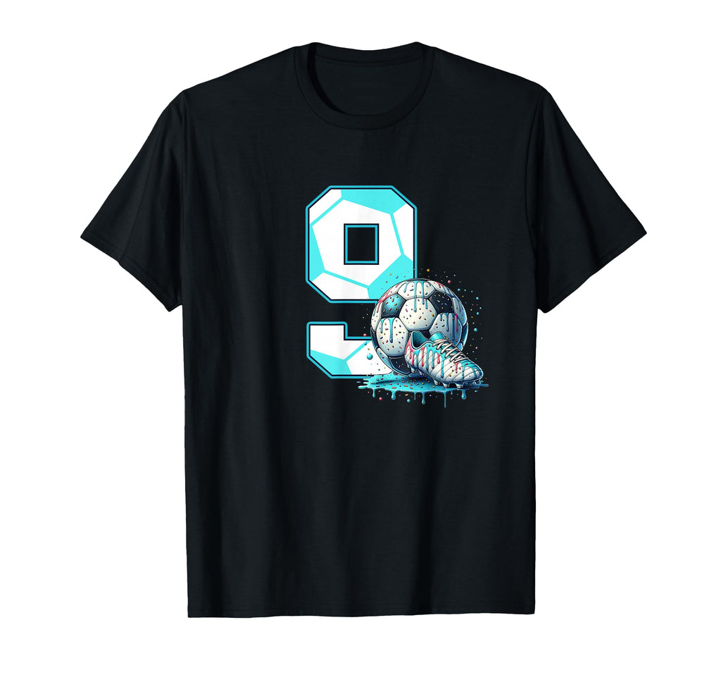 Soccer 9Th Birthday 9 Year Old Ice Cream T-Shirt - Trendy Graphic Unisex - T-Shirt, Sweatshirt, Hoodie