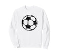 Soccer Ball Black Fans Players Sweatshirt - Minimalist Print for Adults - T-Shirt, Sweatshirt, Hoodie