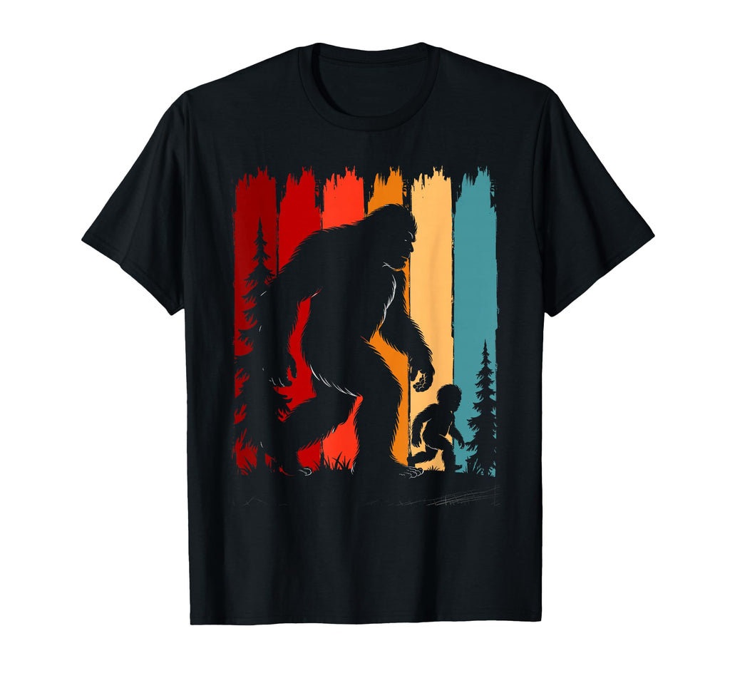 Bigfoot Dad Fathers Day Father Son T-Shirt - Unique Graphic Men Women - T-Shirt, Sweatshirt, Hoodie