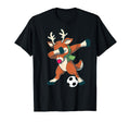 Dabbing Reindeer Soccer Funny Dab T-Shirt - Custom Art Print for Adults - T-Shirt, Sweatshirt, Hoodie