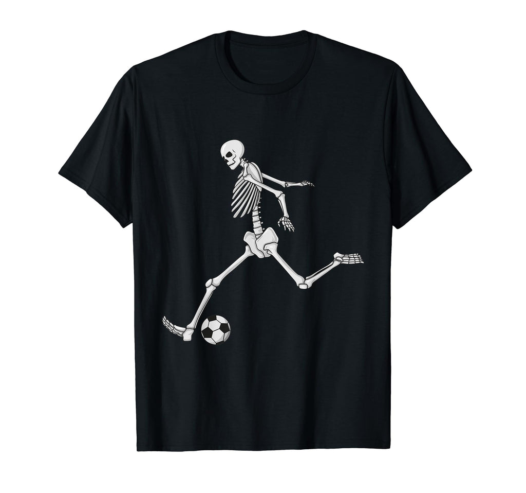 Funny Skeleton Soccer Player Halloween T-Shirt - Aesthetic Graphic Unisex - T-Shirt, Sweatshirt, Hoodie
