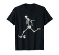 Funny Skeleton Soccer Player Halloween T-Shirt - Aesthetic Graphic Unisex - T-Shirt, Sweatshirt, Hoodie