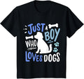 Just A Boy Who Loves Dogs - Adult & Kids T-Shirts, Sweatshirts & Hoodies apparel design preview 1