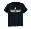 Gun American Flag Stars And Bars Logo T-Shirt - Novelty Apparel Unisex - T-Shirt, Sweatshirt, Hoodie