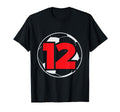 12Th Birthday 12 Years Soccer Football T-Shirt - Graphic Print for Adults - T-Shirt, Sweatshirt, Hoodie
