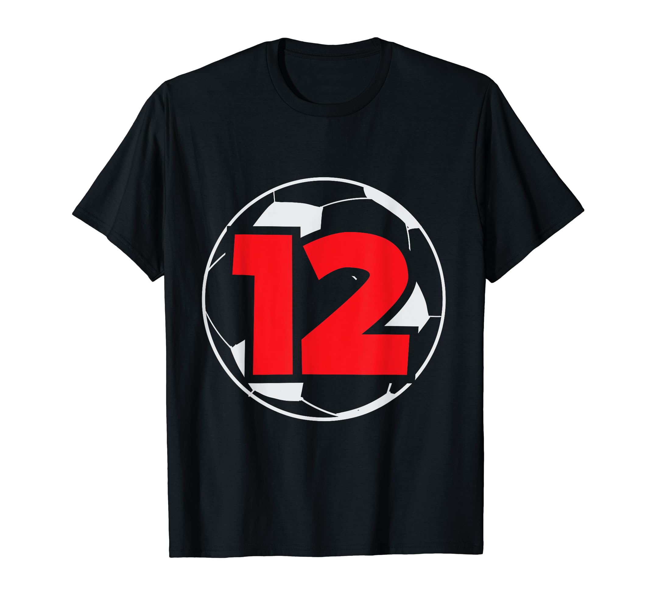 12Th Birthday 12 Years Soccer Football T-Shirt - Graphic Print for Adults - T-Shirt, Sweatshirt, Hoodie