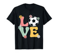 Colorful Love Soccer Floral Accents Sports T-Shirt - Graphic Print Unisex - T-Shirt, Sweatshirt, Hoodie