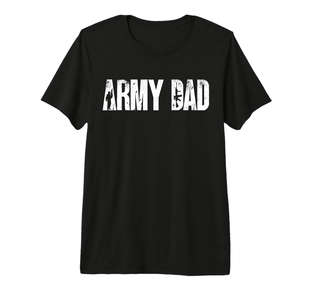 Army Dad Military Typography Tri T-Shirt - Minimalist Print for Adults - T-Shirt, Sweatshirt, Hoodie