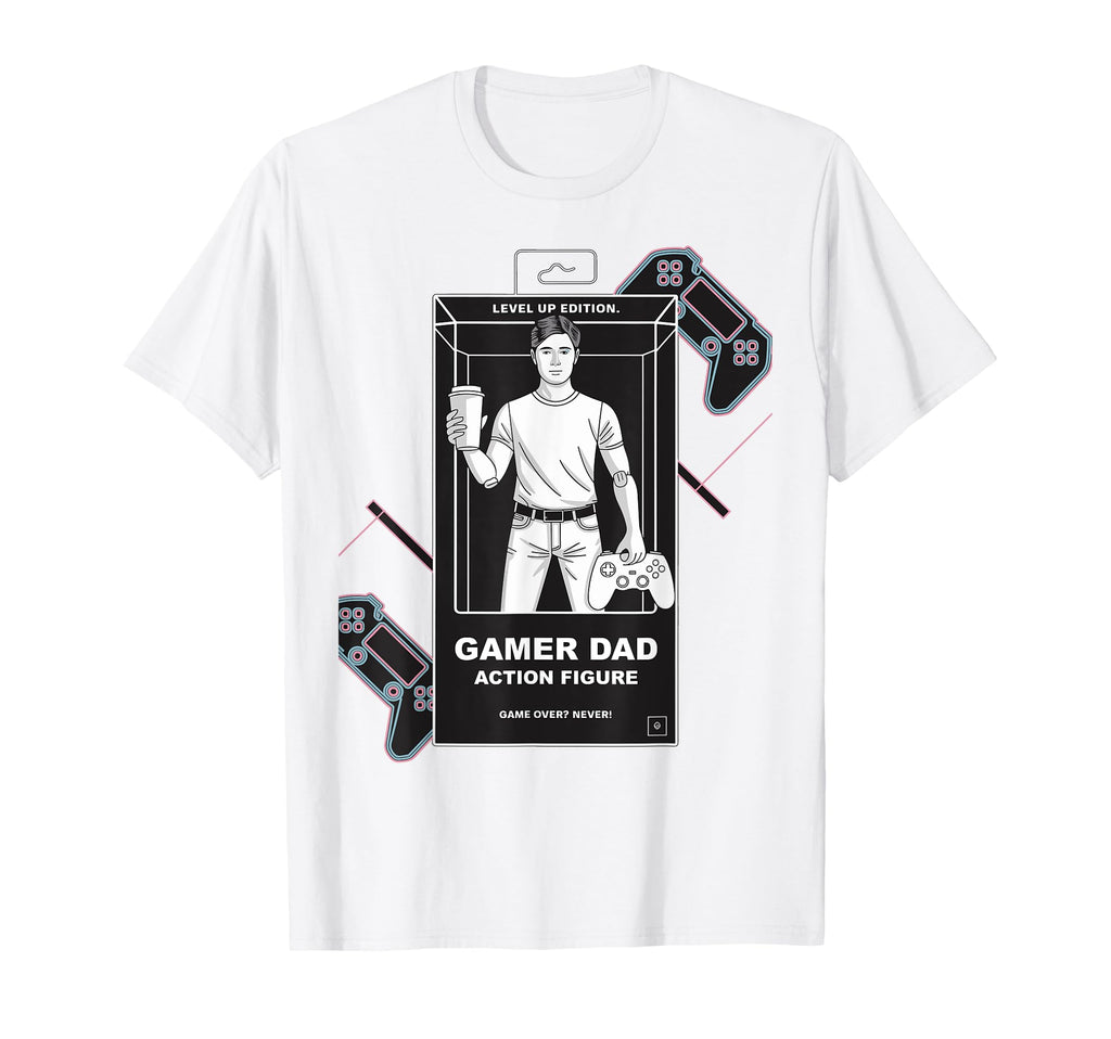 Gamer Dad Action Figure Parody Meme T-Shirt - Aesthetic Graphic for Adults - T-Shirt, Sweatshirt, Hoodie