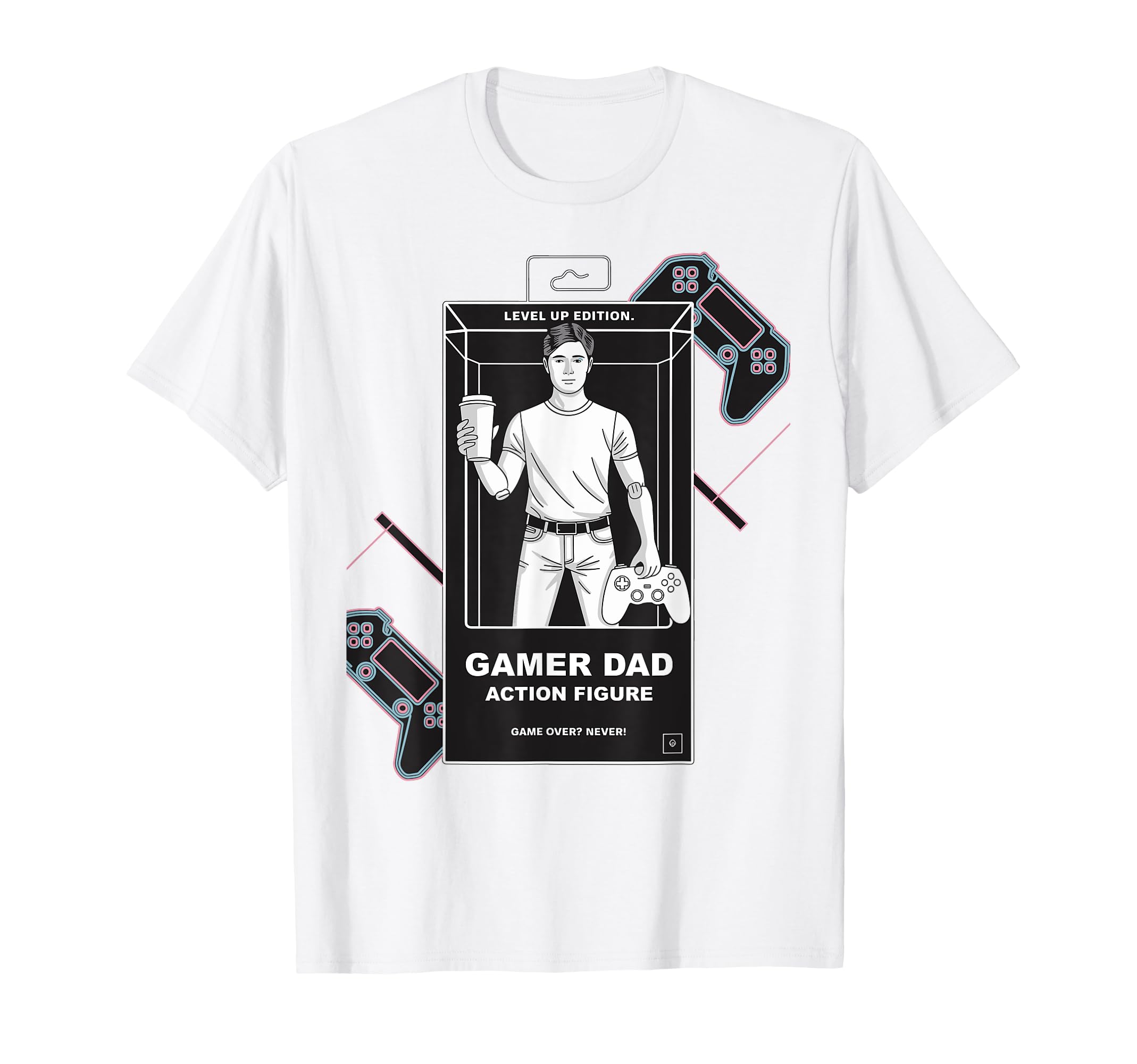 Gamer Dad Action Figure Parody Meme T-Shirt - Aesthetic Graphic for Adults - T-Shirt, Sweatshirt, Hoodie