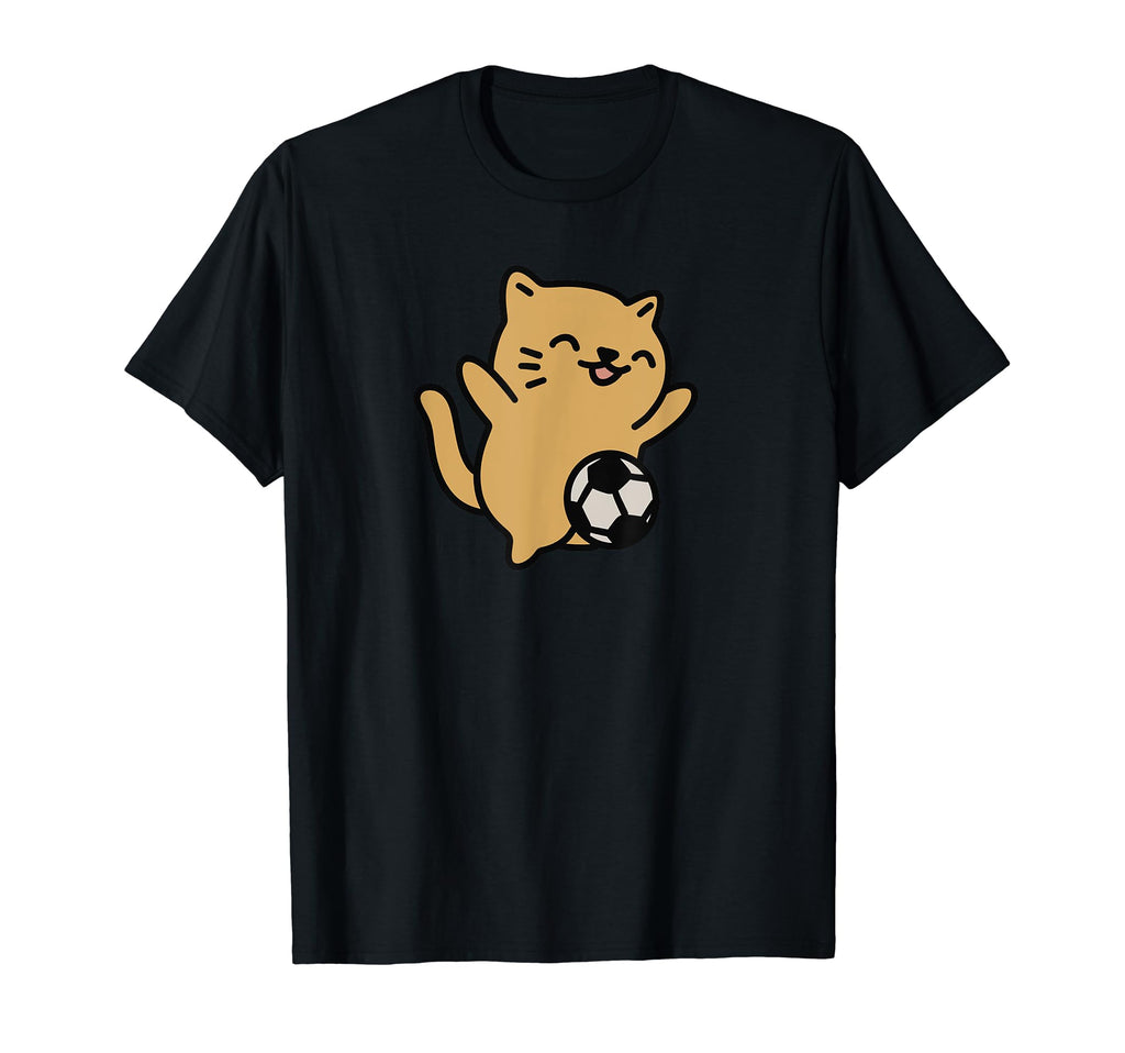 Cat Hobby Ball Sports Soccer Player T-Shirt - Novelty Apparel Unisex - T-Shirt, Sweatshirt, Hoodie