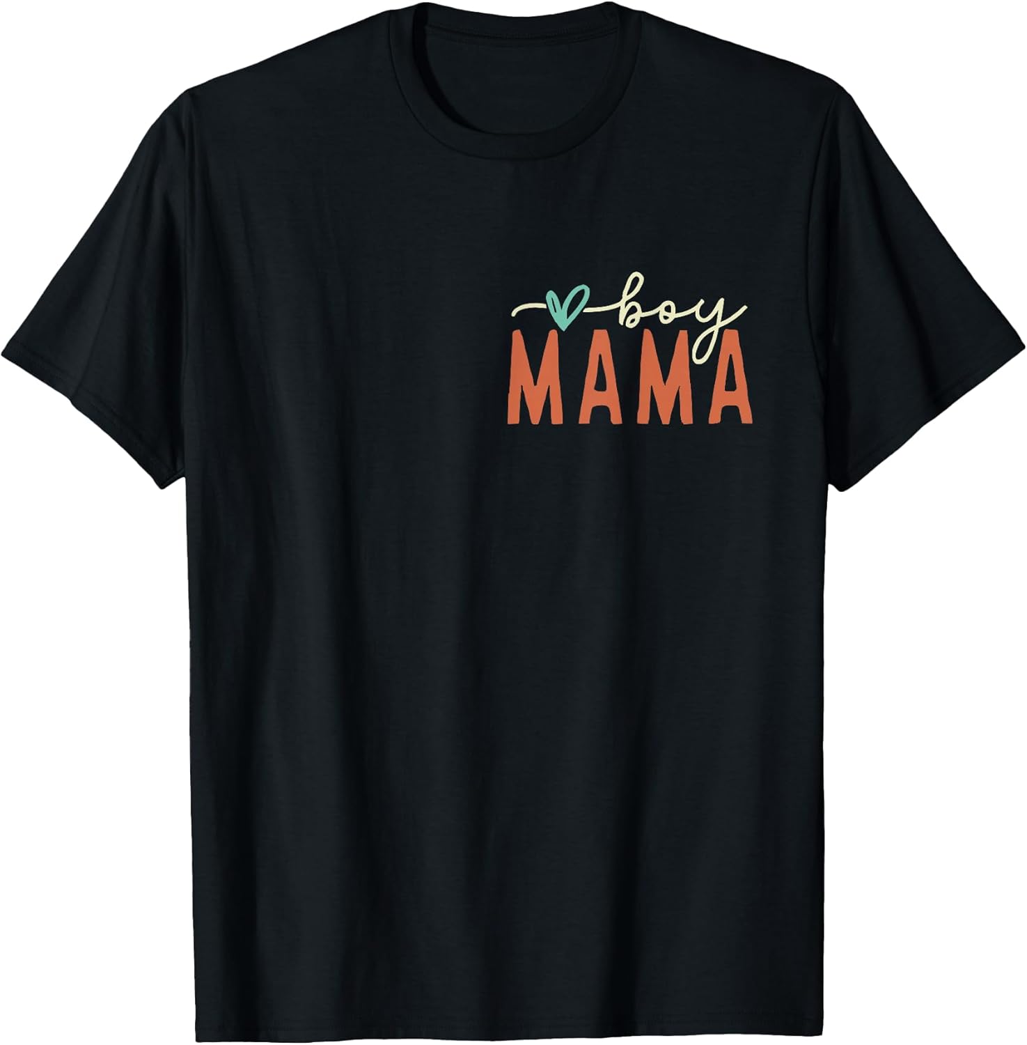 Boy mom with ma mama mommy bruh on back - Adult & Kids T-Shirts, Sweatshirts & Hoodies apparel design preview 1