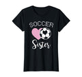 Soccer Sister Love Heart Sibling Family T-Shirt - Aesthetic Graphic Unisex - T-Shirt, Sweatshirt, Hoodie
