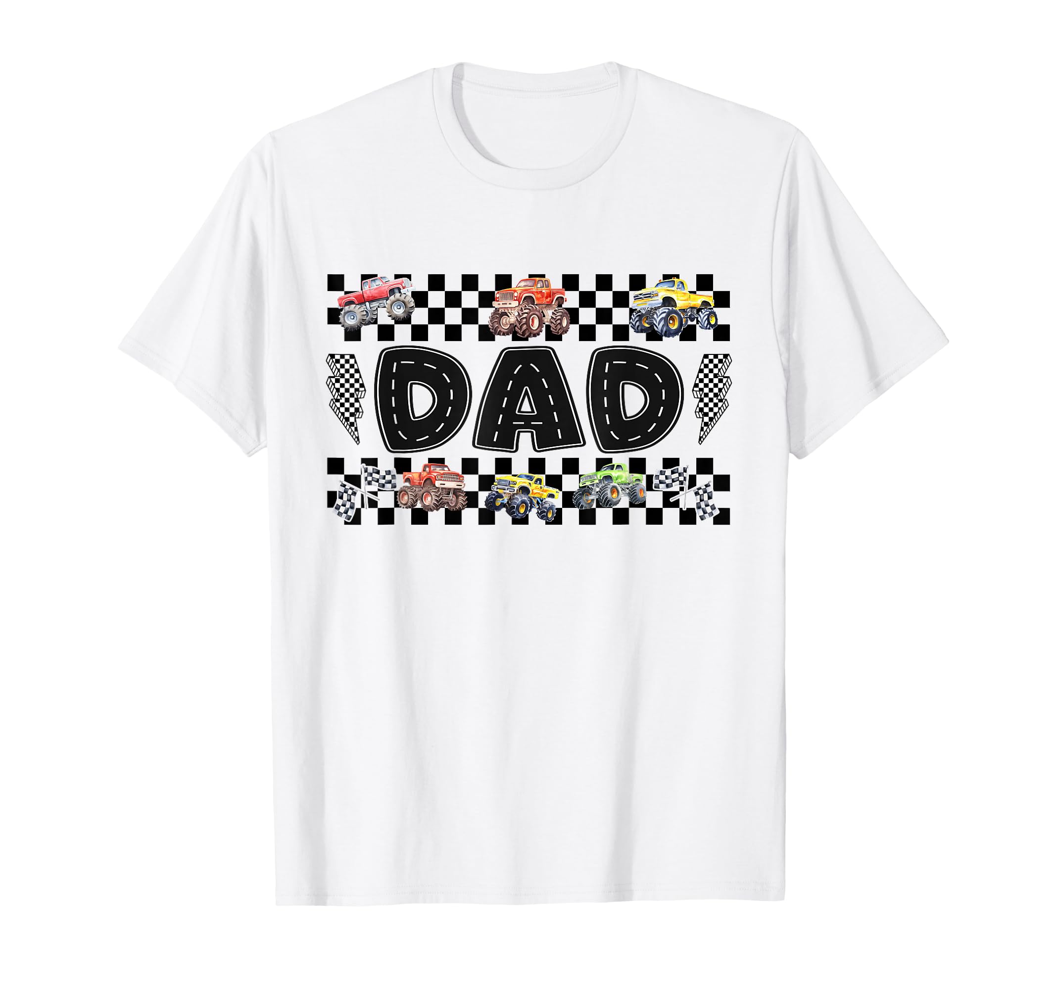 Dad Monster Truck Family Crew Birthday T-Shirt - Graphic Print for Adults - T-Shirt, Sweatshirt, Hoodie
