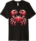 Pixel Art Crab Retro Gaming Lovers Premium - Adult & Kids T-Shirts, Sweatshirts & Hoodies apparel design preview 1