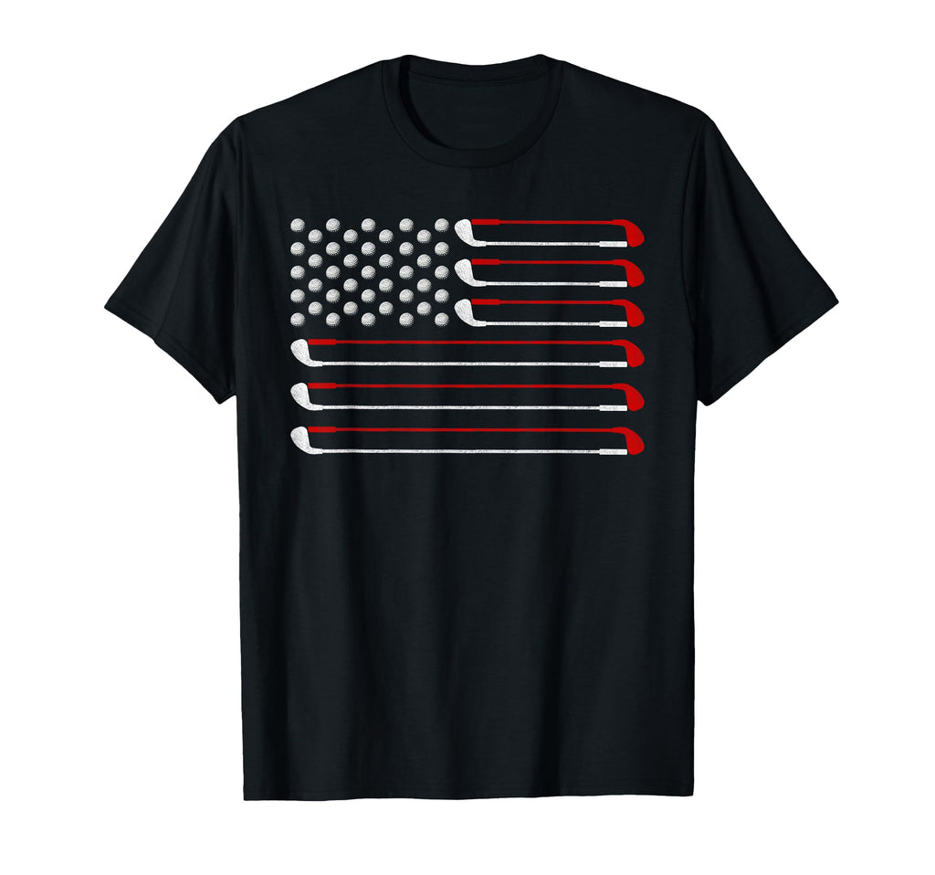 Us Flag Golf Golfer Golfing Dad T-Shirt - Streetwear Style Unisex - T-Shirt, Sweatshirt, Hoodie