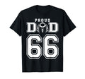 Custom Proud Football Dad Number 66 T-Shirt - Novelty Apparel for Adults - T-Shirt, Sweatshirt, Hoodie