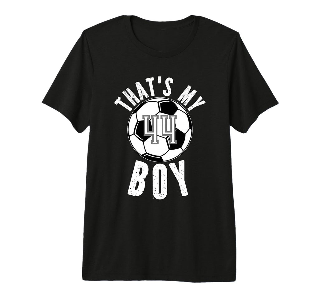 Thats My Soccer Number 44 Tri T-Shirt - Casual Everyday Wear Men Women - T-Shirt, Sweatshirt, Hoodie