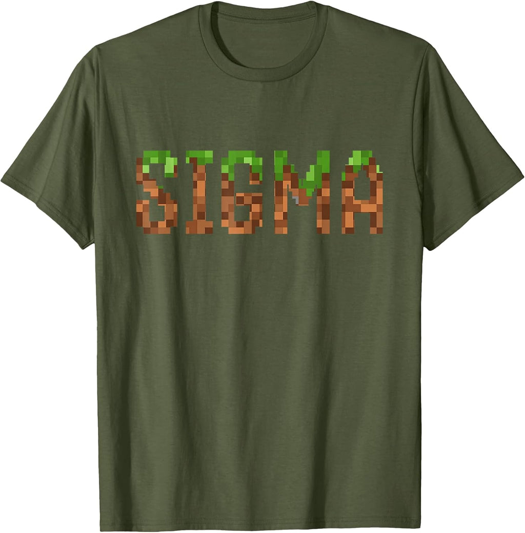 Sigma retro video game pixel art 8-bit pc gamer kids - Adult & Kids T-Shirts, Sweatshirts & Hoodies apparel design preview 1