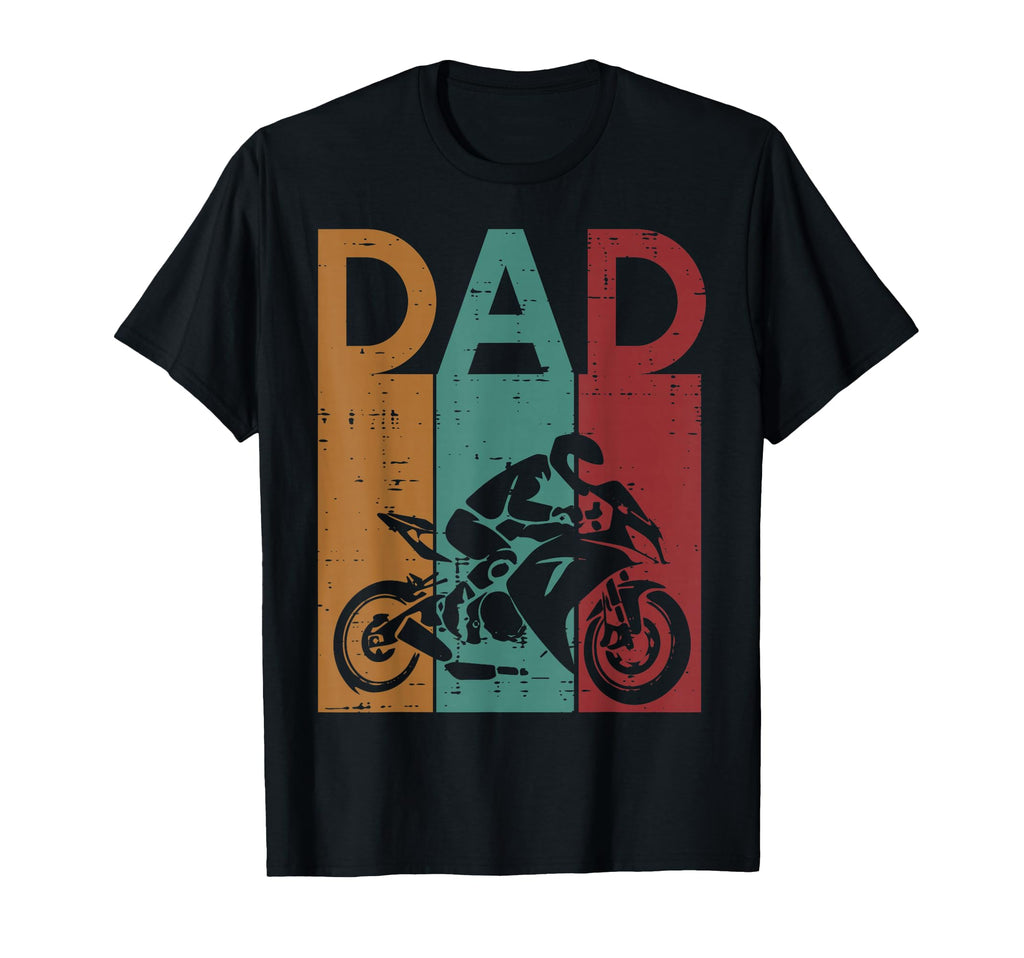 Fathers Day Biker Dad Motorcycle Daddy T-Shirt - Custom Art Print Unisex - T-Shirt, Sweatshirt, Hoodie