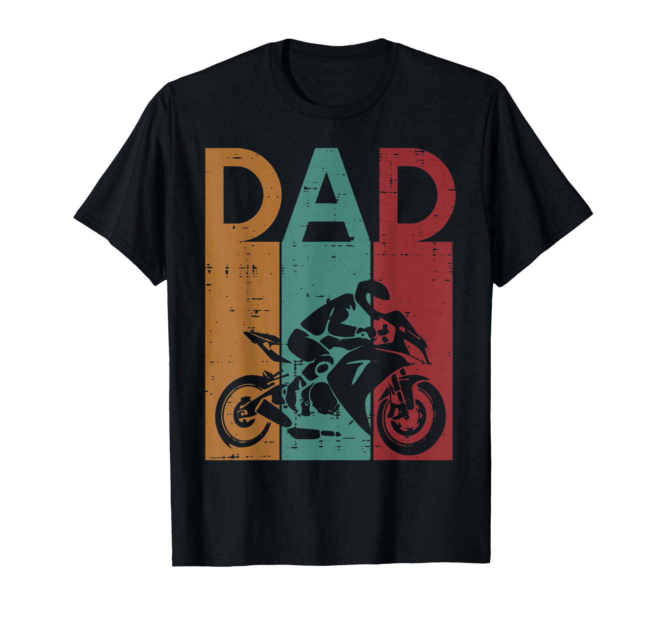 Fathers Day Biker Dad Motorcycle Daddy T-Shirt - Custom Art Print Unisex - T-Shirt, Sweatshirt, Hoodie