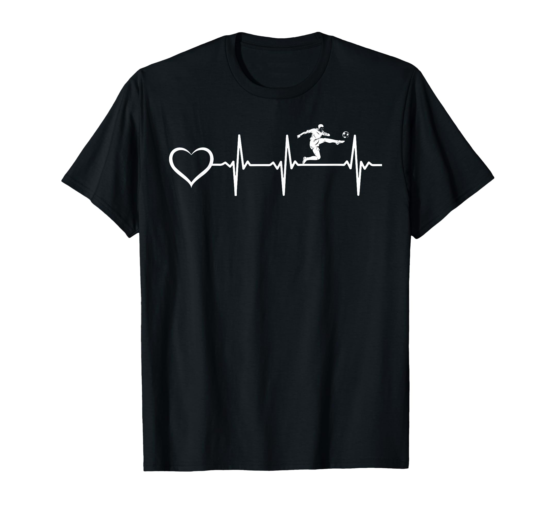 Soccer Heartbeat Heart Soccer Player T-Shirt - Graphic Print for Adults - T-Shirt, Sweatshirt, Hoodie