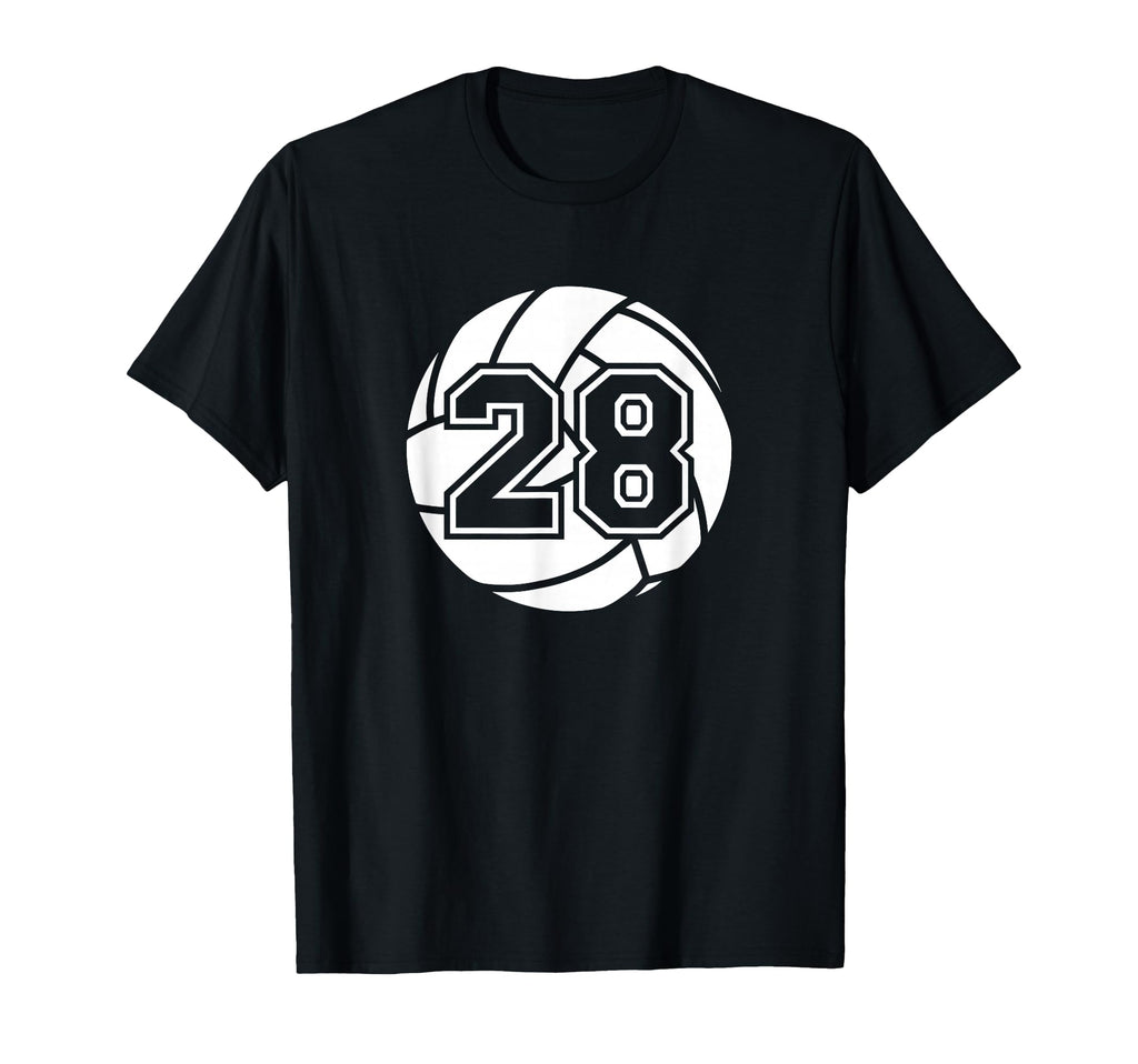 Volleyball Player 28 Parent Jersey Number T-Shirt - Novelty Apparel Unisex - T-Shirt, Sweatshirt, Hoodie
