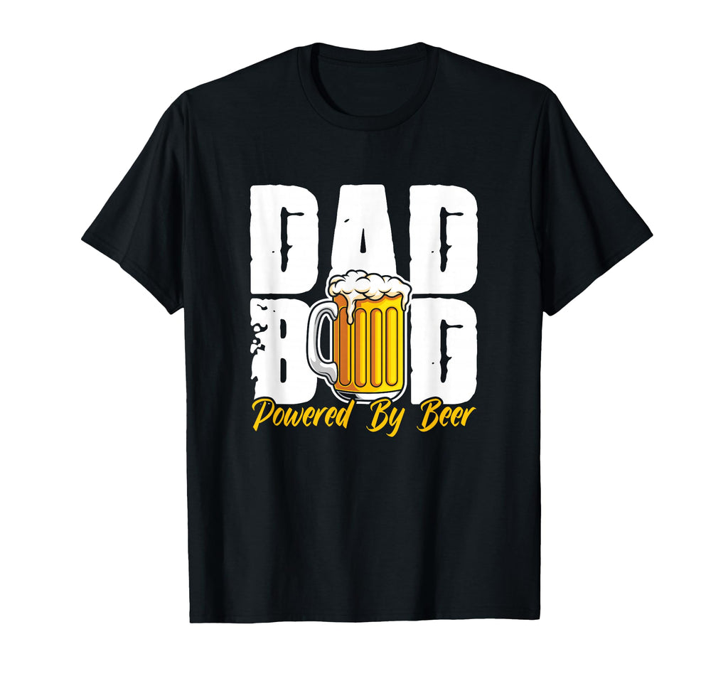 Dad Bod Powered Beer Drinker Father Dad T-Shirt - Custom Art Print Unisex - T-Shirt, Sweatshirt, Hoodie