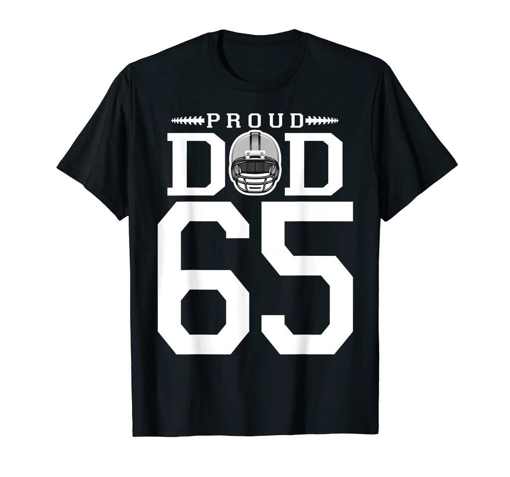 Custom Number 65 Proud Football T-Shirt - Casual Everyday Wear for Adults - T-Shirt, Sweatshirt, Hoodie