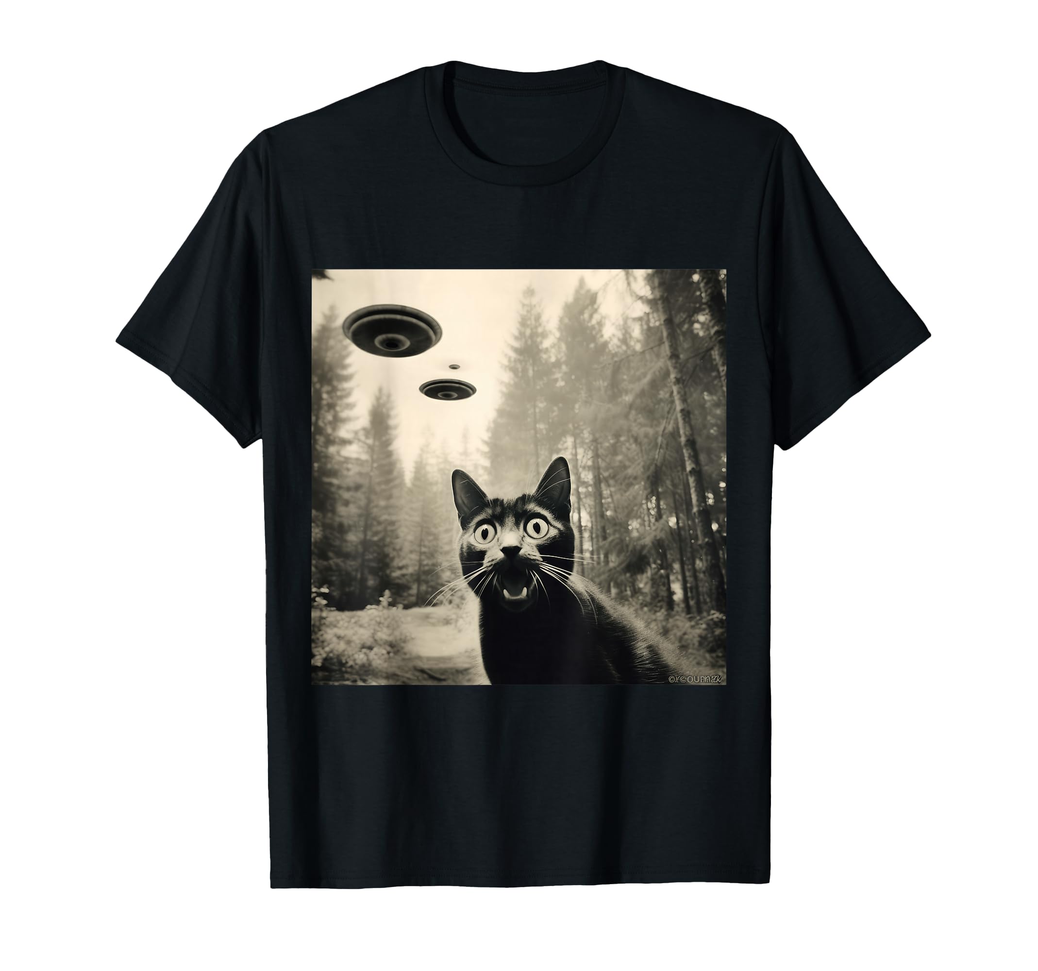 Cat Meme Alien Invasion Kitty Flying T-Shirt - Streetwear Style Men Women - T-Shirt, Sweatshirt, Hoodie