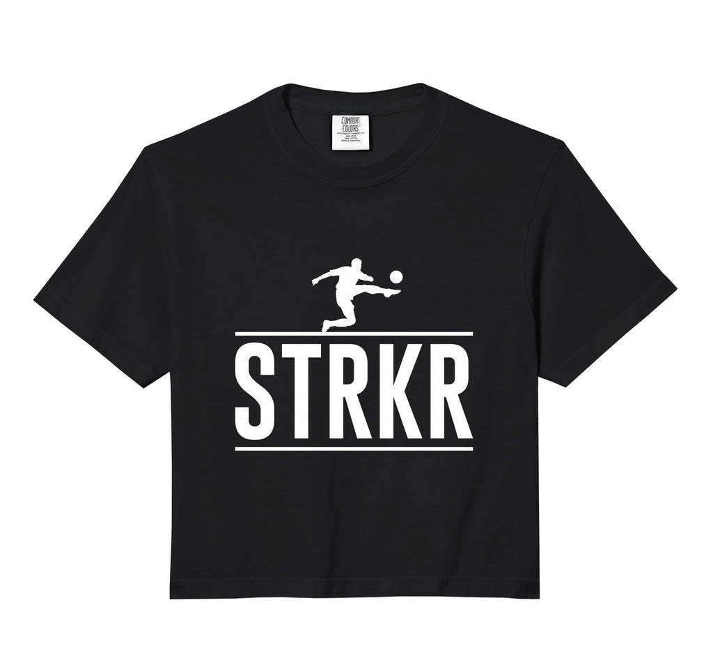 Strkr Striker Soccer Lover Comfort Colors Hoodie - Minimalist Print Unisex - T-Shirt, Sweatshirt, Hoodie