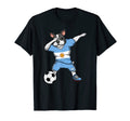 Dabbing French Bulldog Argentina Soccer T-Shirt - Streetwear Style Unisex - T-Shirt, Sweatshirt, Hoodie