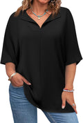 Womens Plus Size Tops Short Sleeve V Neck Blouse - Adult & Kids T-Shirts, Sweatshirts & Hoodies apparel design preview 1