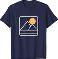 Mountain Sunrise Minimalist Retro Nature Graphic - Adult & Kids T-Shirts, Sweatshirts & Hoodies apparel design preview 1