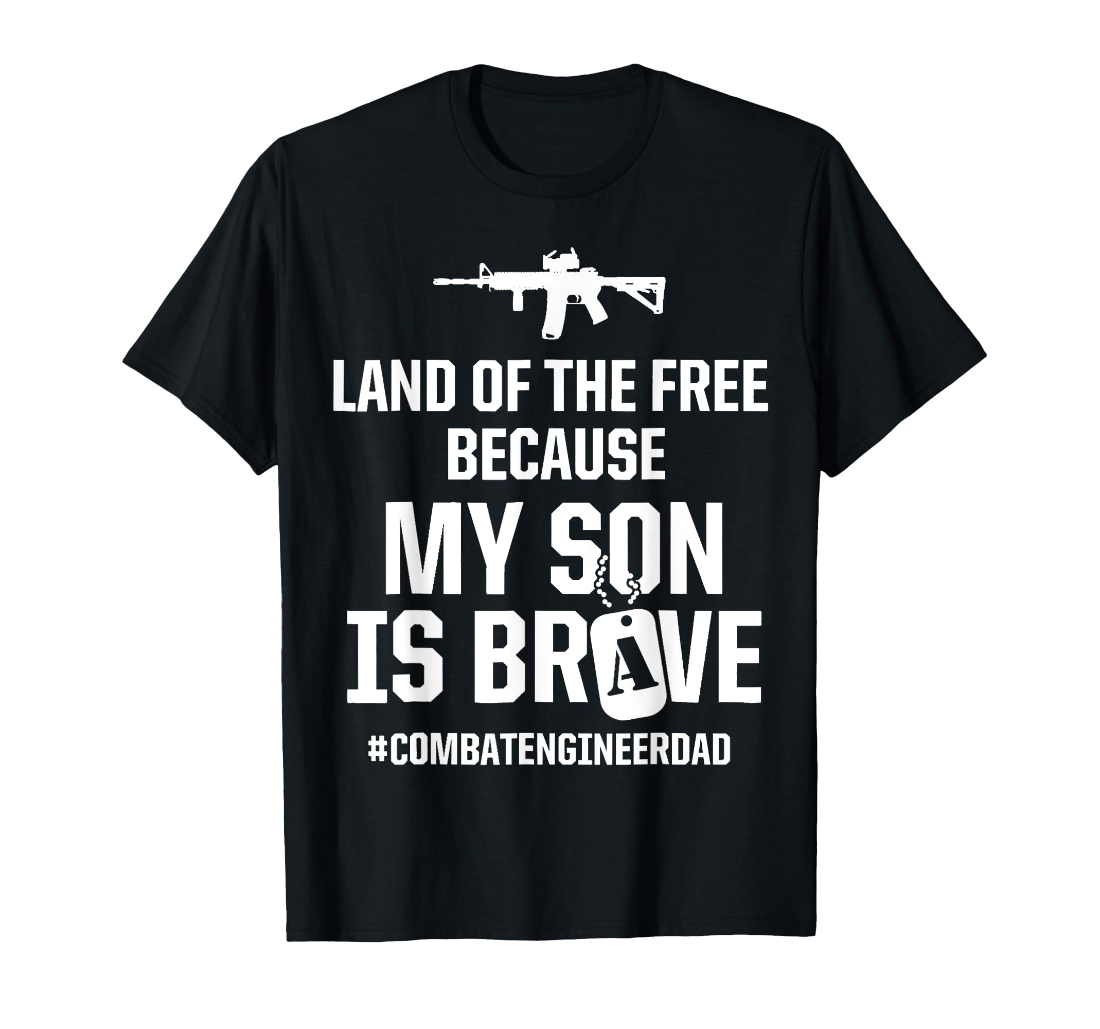 Mens Combat Engineer Brave Son Dad T-Shirt - Streetwear Style Men Women - T-Shirt, Sweatshirt, Hoodie