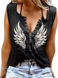 Women Summer Graphic Tank Tops V Neck Retro Country - Adult & Kids T-Shirts, Sweatshirts & Hoodies apparel design preview 1
