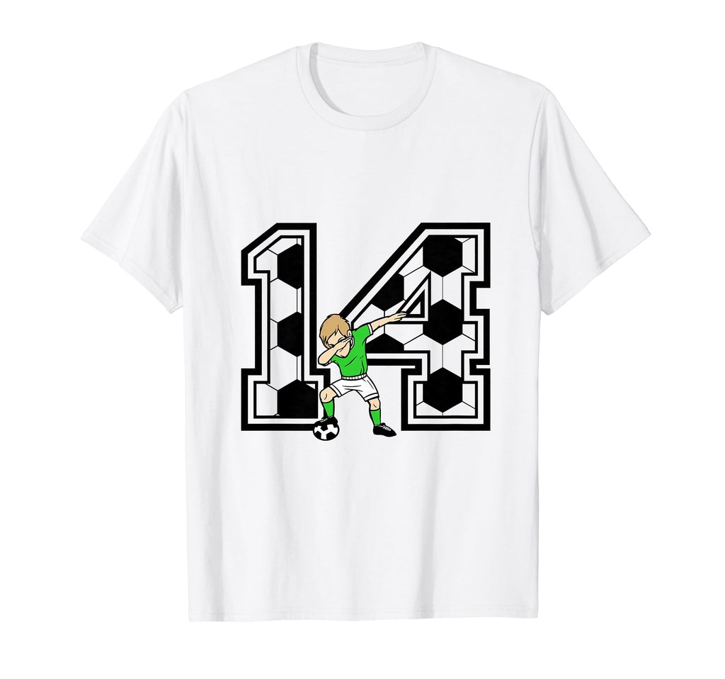 14 Year Old Soccer Player 14Th Birthday T-Shirt - Novelty Apparel Unisex - T-Shirt, Sweatshirt, Hoodie