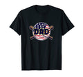 Baseball Dad Patriotic Us Flag T-Shirt - Novelty Apparel Men Women - T-Shirt, Sweatshirt, Hoodie