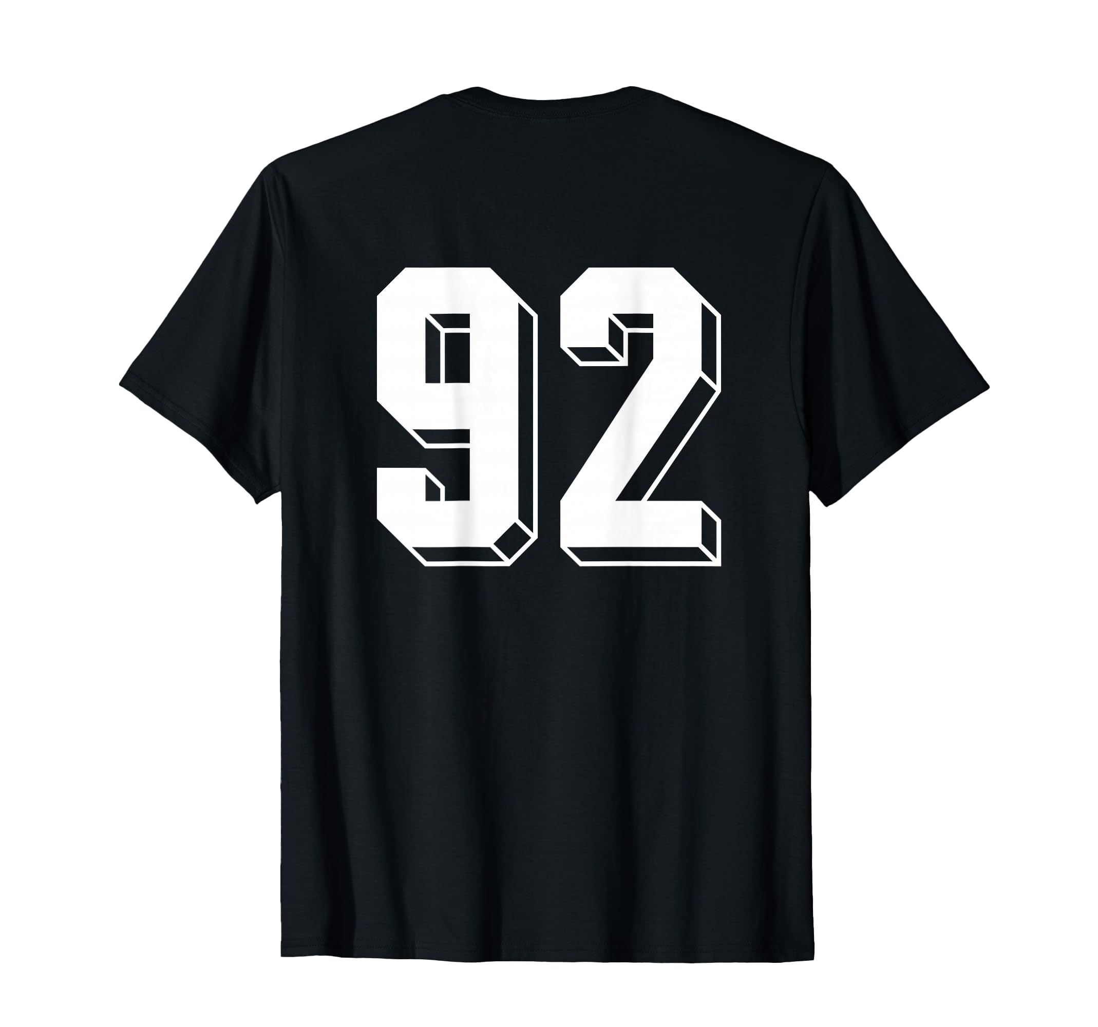 Number 92 Backside 80S 90S Team T-Shirt - Custom Art Print Men Women - T-Shirt, Sweatshirt, Hoodie