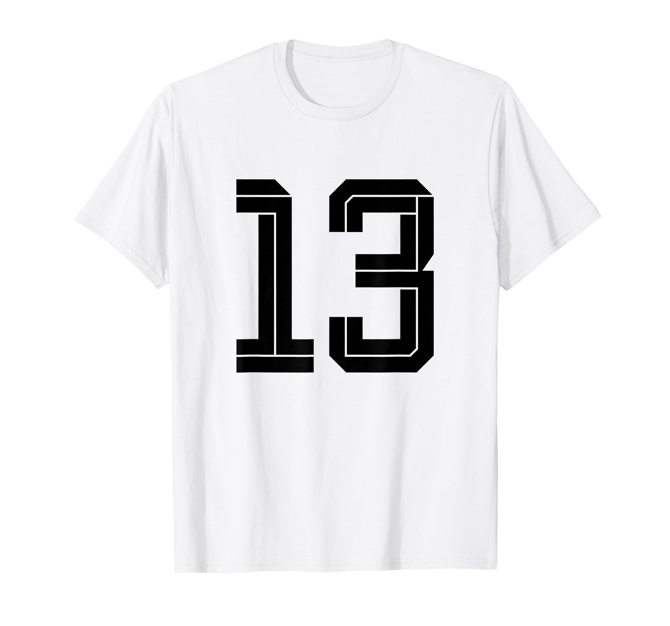 13 White Number 13 Sports Fan Soccer T-Shirt - Aesthetic Graphic Men Women - T-Shirt, Sweatshirt, Hoodie