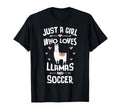 Just Who Loves Llamas And Soccer Gift T-Shirt - Graphic Print Men Women - T-Shirt, Sweatshirt, Hoodie