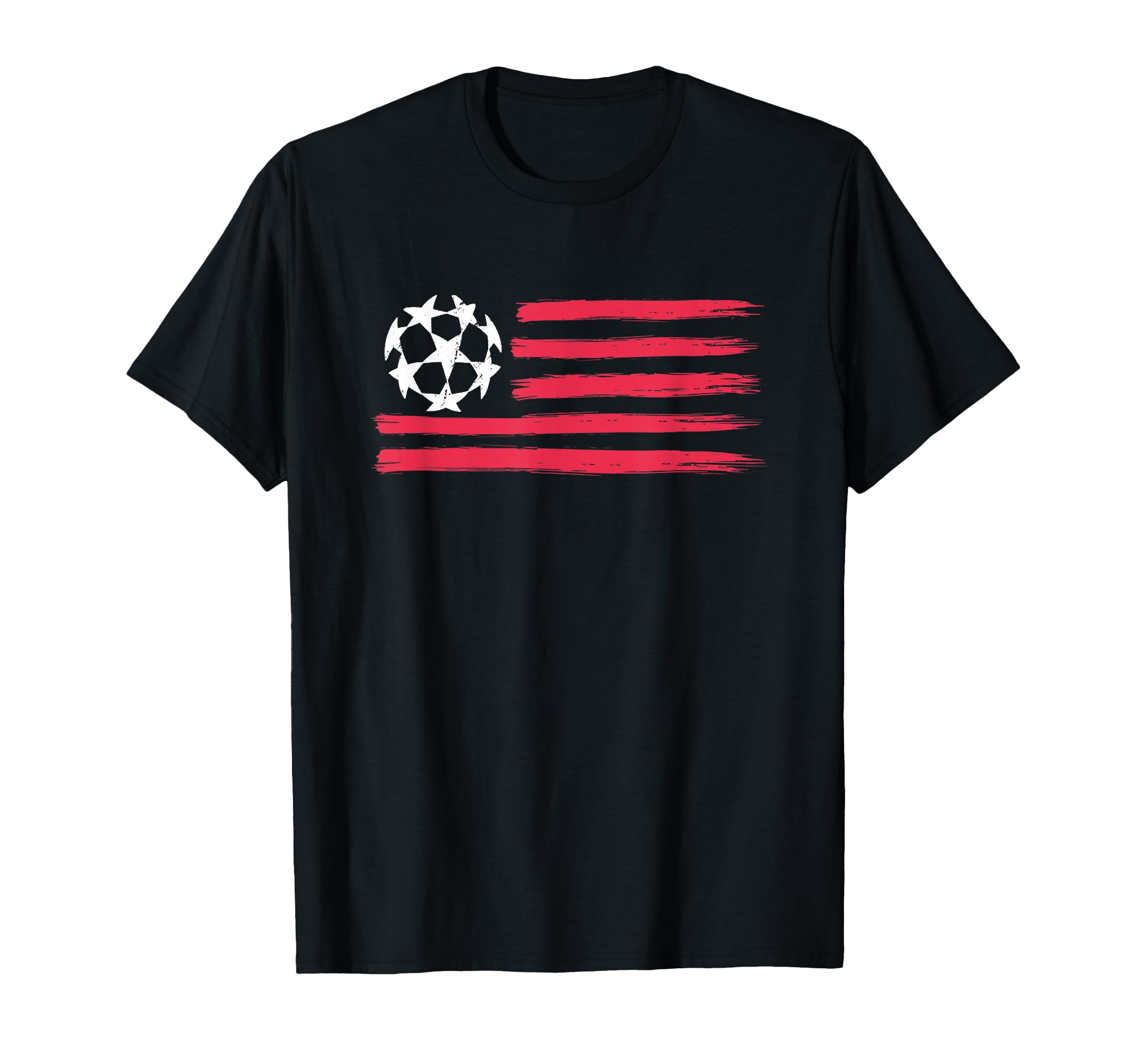 Usa Flag Soccer Ball Futbol Equipment T-Shirt - Novelty Apparel for Adults - T-Shirt, Sweatshirt, Hoodie