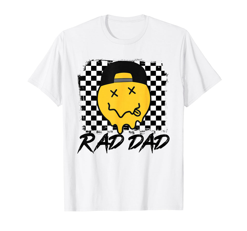 Rad Dad Funny Checkered Fathers Day T-Shirt - Minimalist Print for Adults - T-Shirt, Sweatshirt, Hoodie