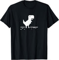 T-Rex Geek Dinosaur Pixel Art No Internet Connection - Adult & Kids T-Shirts, Sweatshirts & Hoodies apparel design preview 1