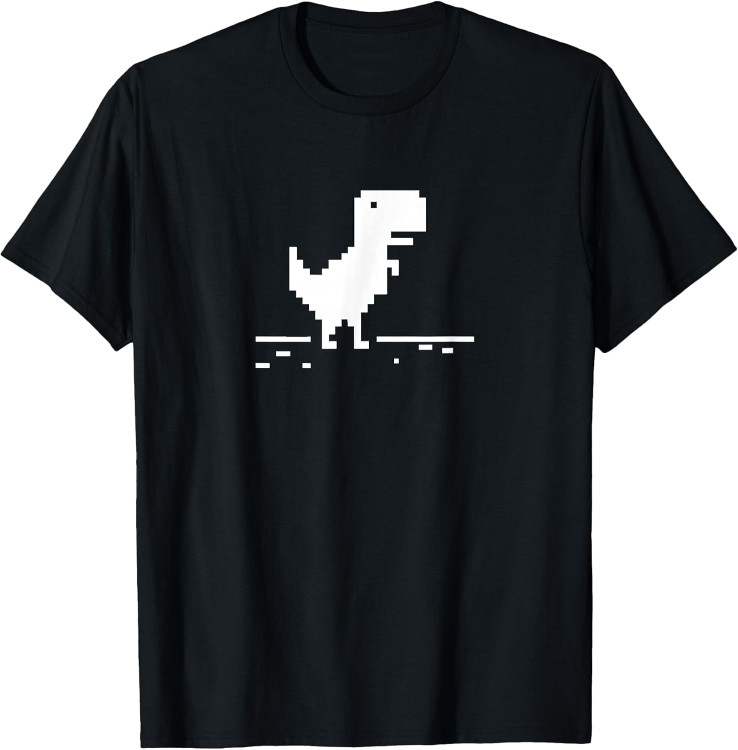 T-Rex Geek Dinosaur Pixel Art No Internet Connection - Adult & Kids T-Shirts, Sweatshirts & Hoodies apparel design preview 1