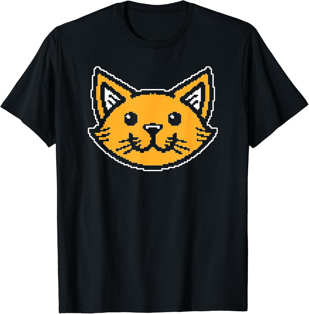Cute Cat Pixel Art - Adult & Kids T-Shirts, Sweatshirts & Hoodies apparel design preview 1