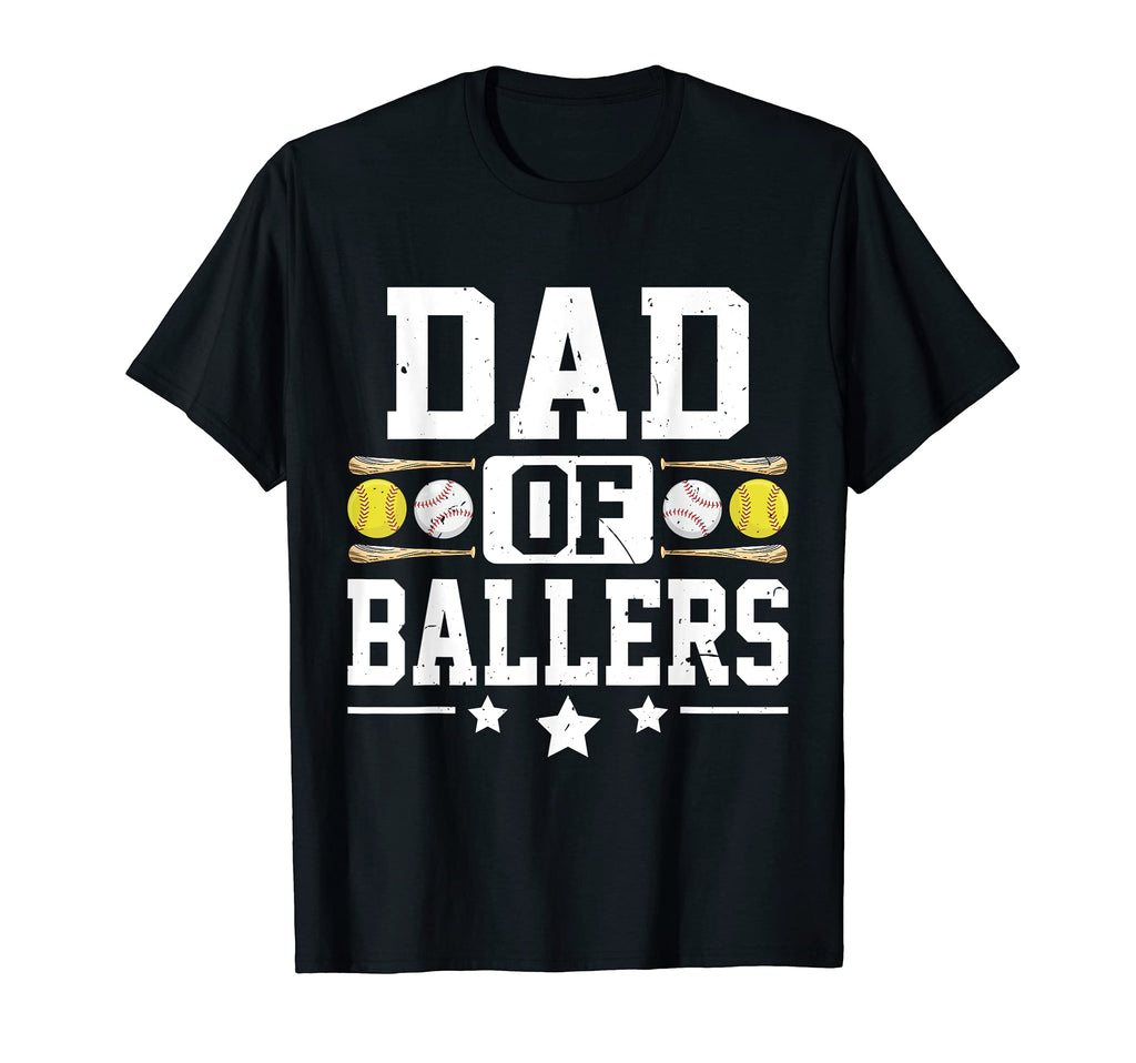 Dad Ballers Funny Baseball Funny Dad T-Shirt - Graphic Print Men Women - T-Shirt, Sweatshirt, Hoodie
